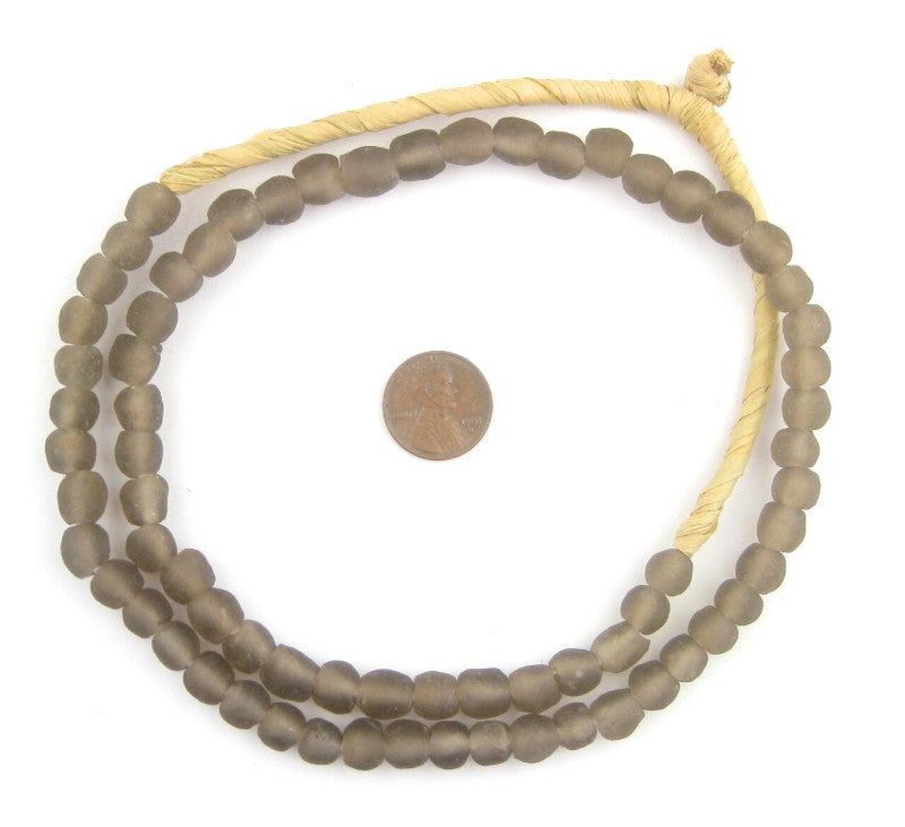 The Bead Chest® African Recycled Glass Beads, 9mm - Full Strand Eco-Friendly Fair Trade Sea Glass Beads from Ghana Handmade Ethnic Round Spherical Tribal Boho Krobo Spacer Beads